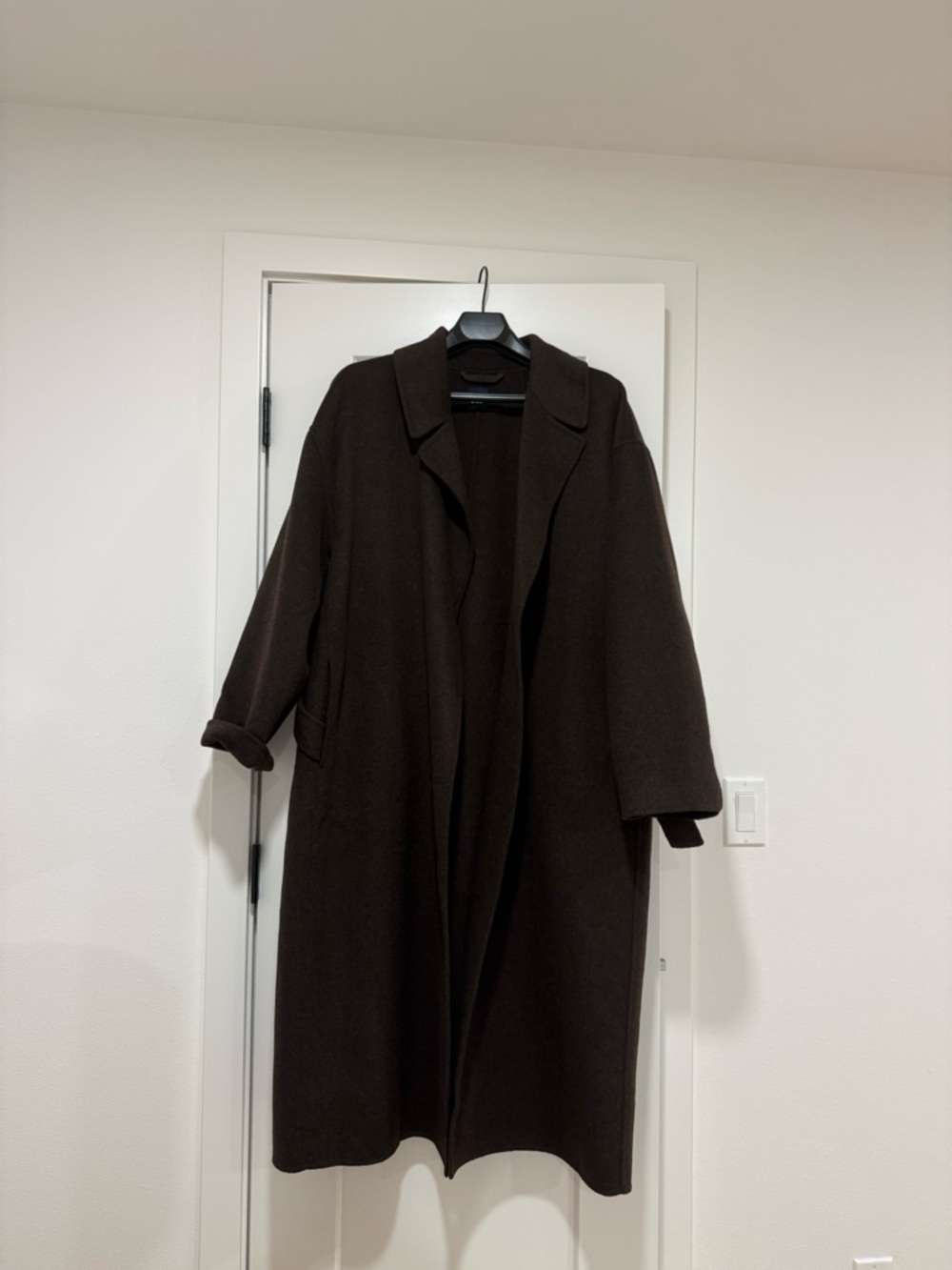 GAP Dark Brown Long Wool cashmere Pea Coat